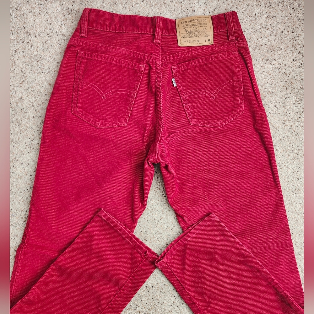 Levi's Vintage 910 Red Corduroy Straight Leg